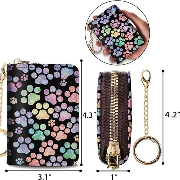 Dog Paw Credit Card Holder RFID Wallet - Picture 2 of 5